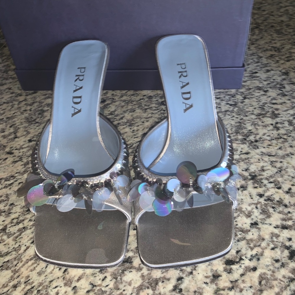 Prada Square Toe Heels